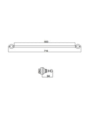 Dedra Towel Rail 60cm #21307