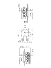 Mare Conceal Shower Mixer V063B