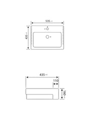 Liscia Semi‐Recessed Basin #FW‐B455R1