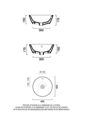 Gold & Silver Velis 42 Countertop Basin