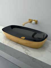 Gold & Silver Green Lux 80 Countertop Basin