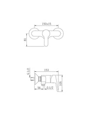 HansaPrimo Exposed Shower Mixer #4945 0103