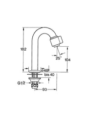 HansaNova Basin Cold Water Tap #0093 8101