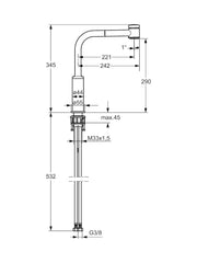 HansaRonda Sink Mixer #5491 2283