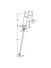 HansaVantis Style Single Lever Basin Mixer w/ Pin Lever #5242 2277
