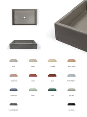 The Box Concrete Countertop Basin (Avail. in 14 Colours)