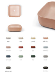 Cube Concrete Countertop Basin (Avail. in 14 Colours)
