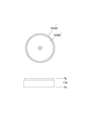 Stepp Circle Two Tone Round Concrete Basin
