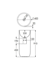 Flow Freestanding Basin High #SWMBAS72