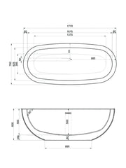 Moloko Freestanding Bathtub #SBM008