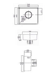 Lizens Single Bowl Kitchen Sink #LQ540 (L) Complete Set