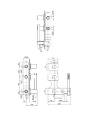 Milano Thermostatic Built-in Shower Mixer #GP4713B