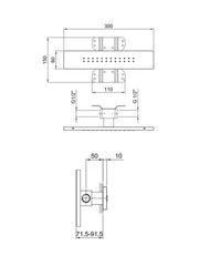 Milano Side Body Spray w/ Anti-lime Nozzles #GP8034B