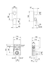 Mare Concealed Bath/Shower Mixer #V185B