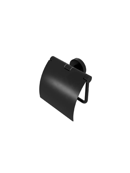 Nemox Black Toilet Roll Holder w/ Cover #6508-06